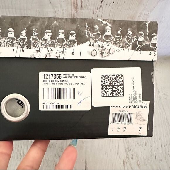 NIB Demonia metallic holographic ashes platform sandals Sz 7 - Picture 5 of 7